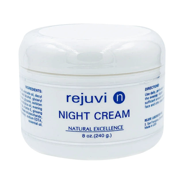 Rejuvi n Night Cream 240g jar, front label