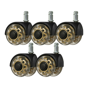 Roll Speed Duo press-on stool wheel set of 5 pieces - BVShop