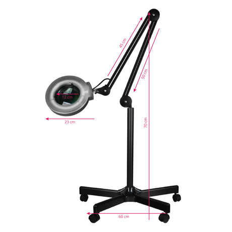 S5 led magnifier lamp + black tripod - BVShop
