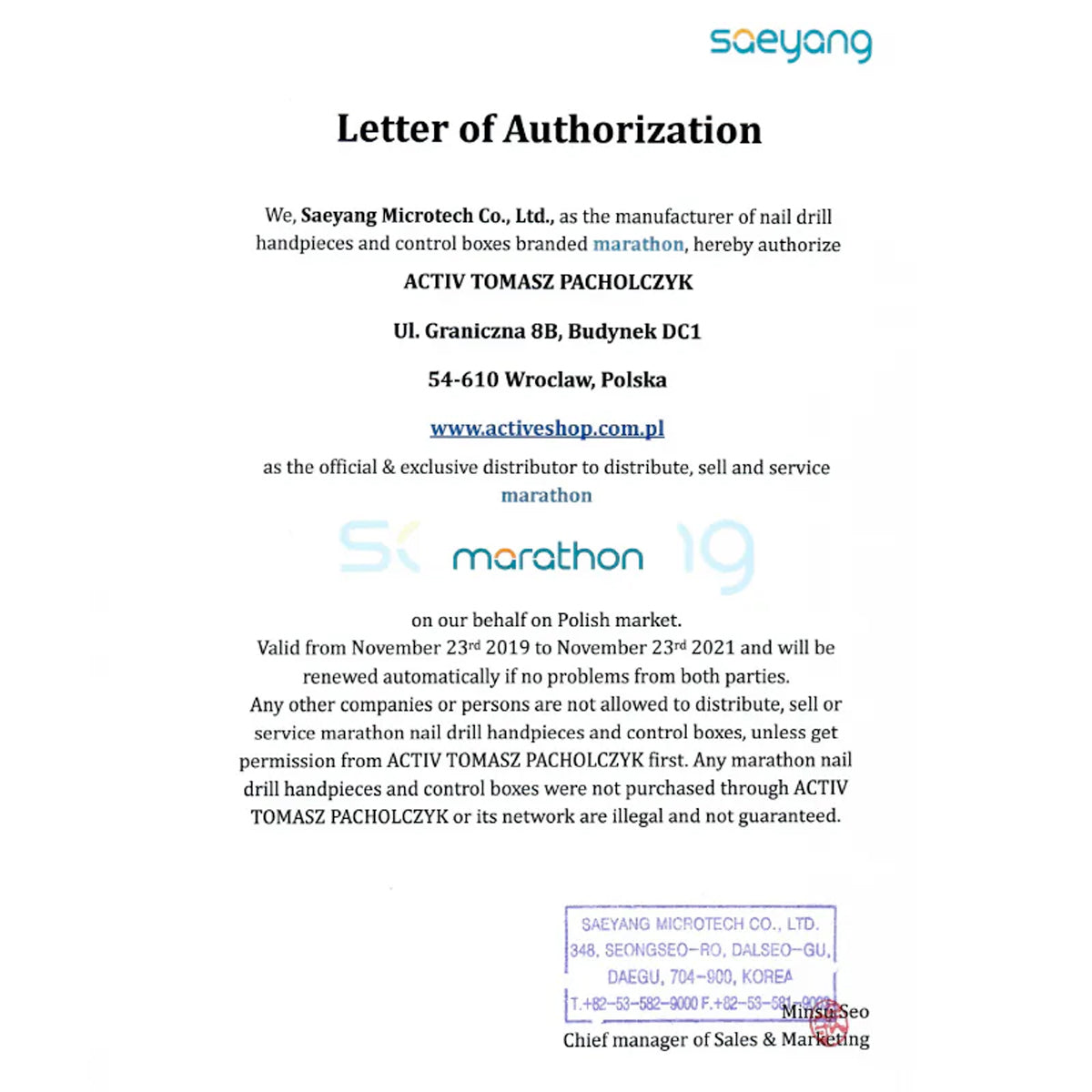 Saeyang Marathon Handy 700 2in1 Nail Drill Machine - BVShop