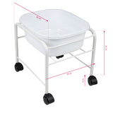 Simple pedicure tray with white wheels - BVShop