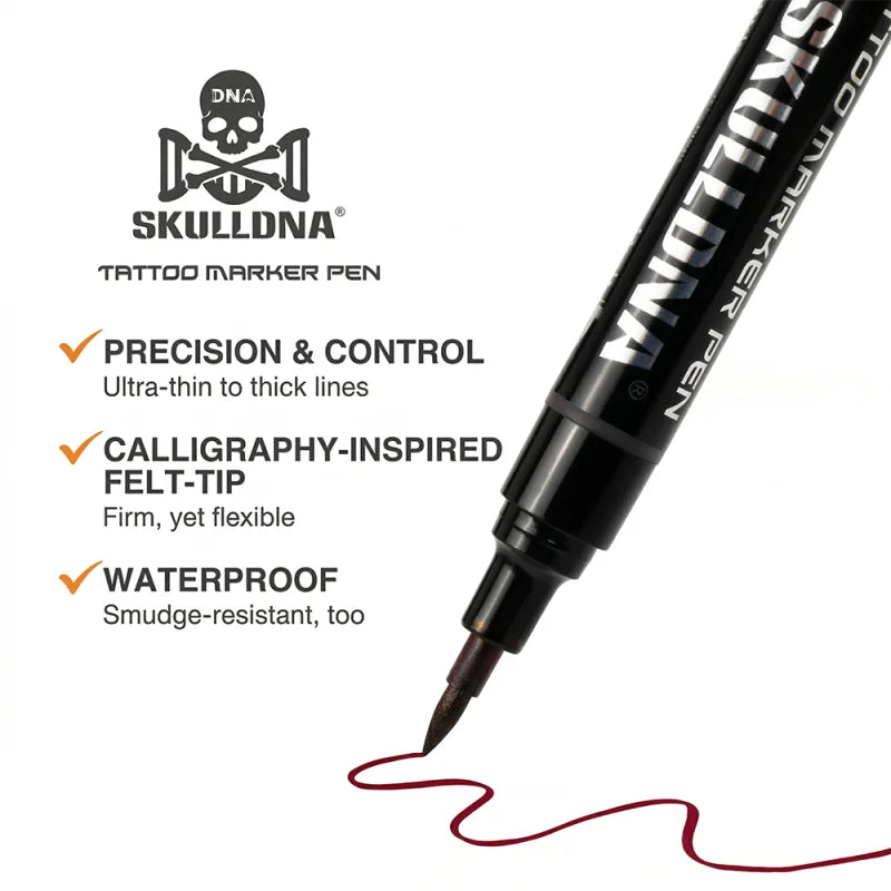 Skull DNA Dual-Ended Skin Marker Red/Blue - BVShop