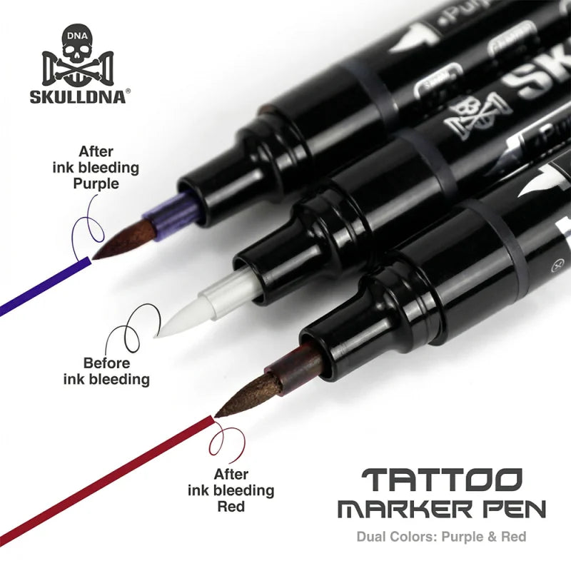Skull DNA Dual-Ended Skin Marker Red/Blue - BVShop