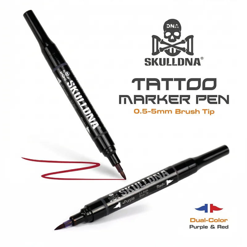Skull DNA Dual-Ended Skin Marker Red/Blue - BVShop