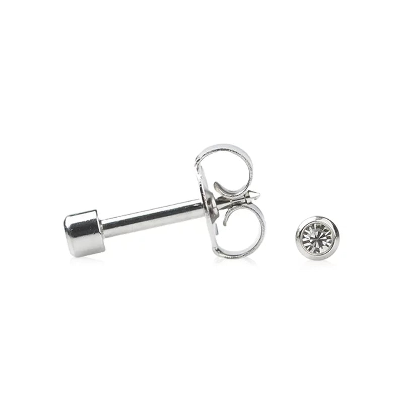 Studex April Crystal Bezel Earring