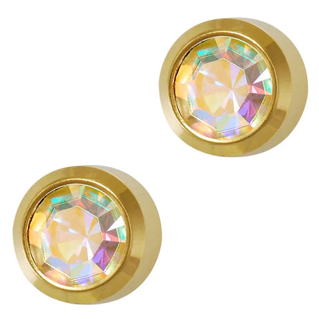Studex Rainbow Crystal Bezel Earring