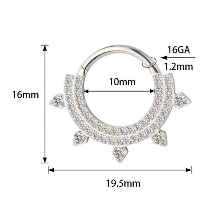 Titanium Double Lined Ring