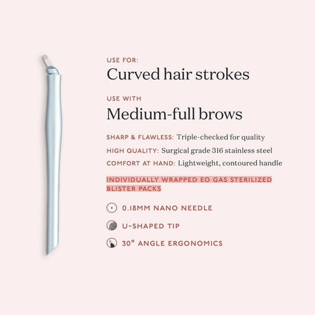 Tina Davies Microblading Pen 18 U Nano 10pcs - BVShop