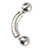 Titanium Big Size Internal Thread Curved Barbell