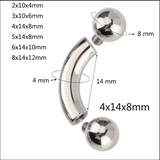 Titanium Big Size Internal Thread Curved Barbell