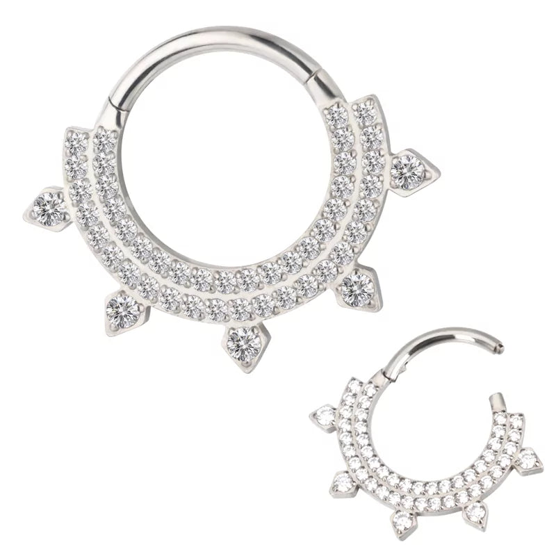 Titanium Double Lined Ring