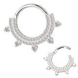 Titanium Double Lined Ring