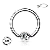 Titanium Press Fit Jewel Ring