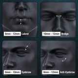 Titanium Push In Curved Labret