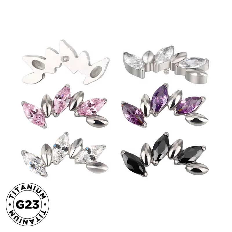 Titanium Ring Alternate Marquise