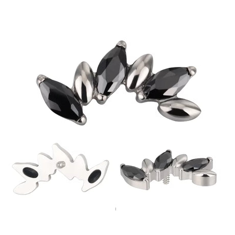 Titanium Ring Alternate Marquise