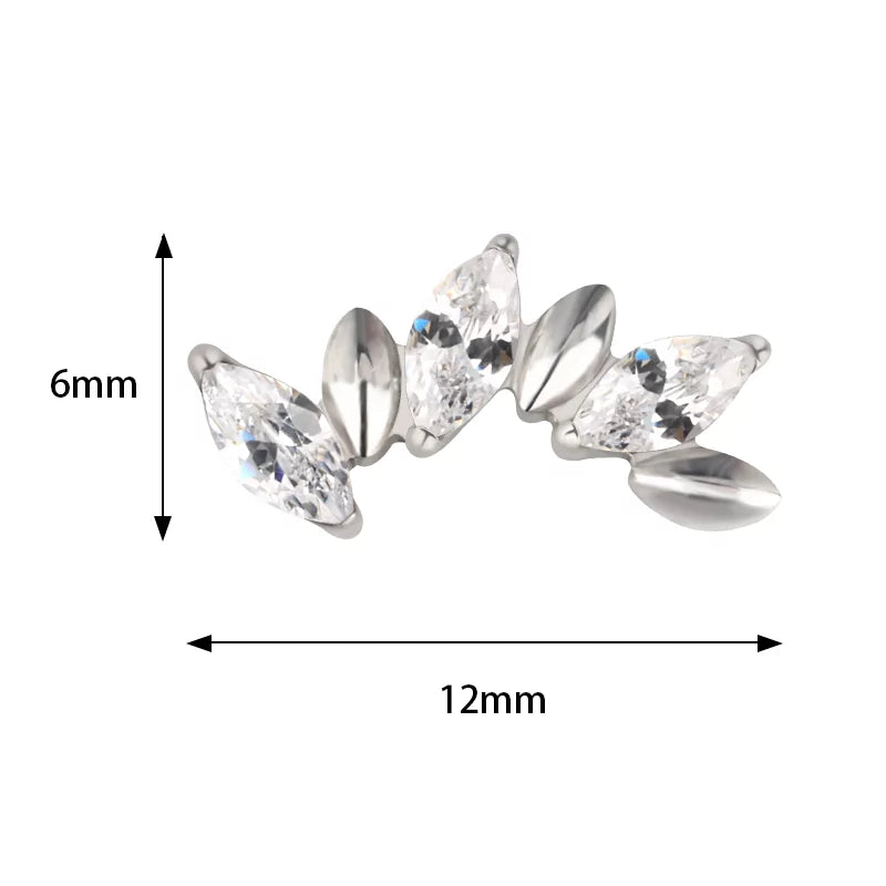 Titanium Ring Alternate Marquise