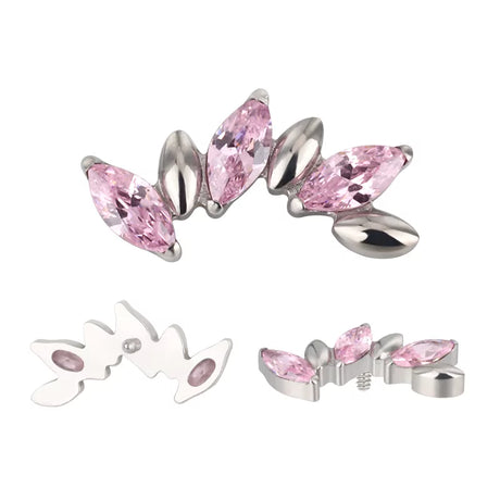 Titanium Ring Alternate Marquise