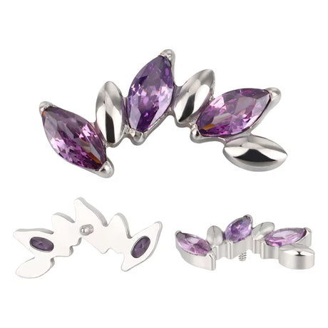 Titanium Ring Alternate Marquise