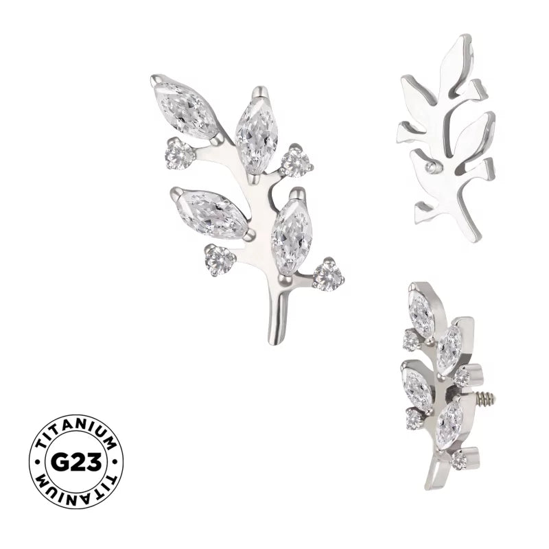 Titanium Ring Branch Shape