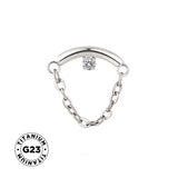 Titanium Ring Chain Dangle