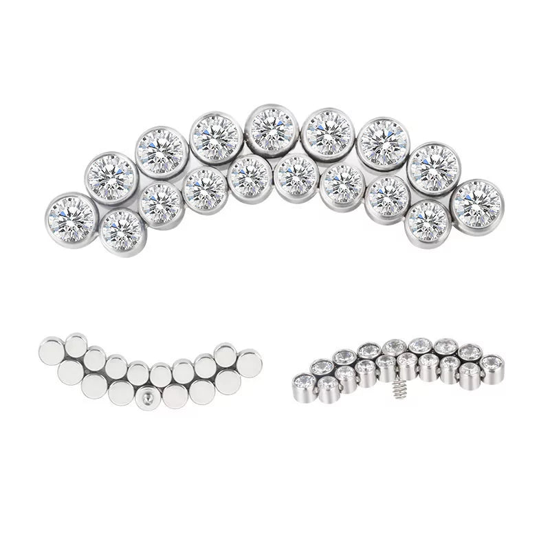 Titanium Ring Curved Line Bezel