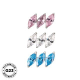 Titanium Ring Diagonal Marquise