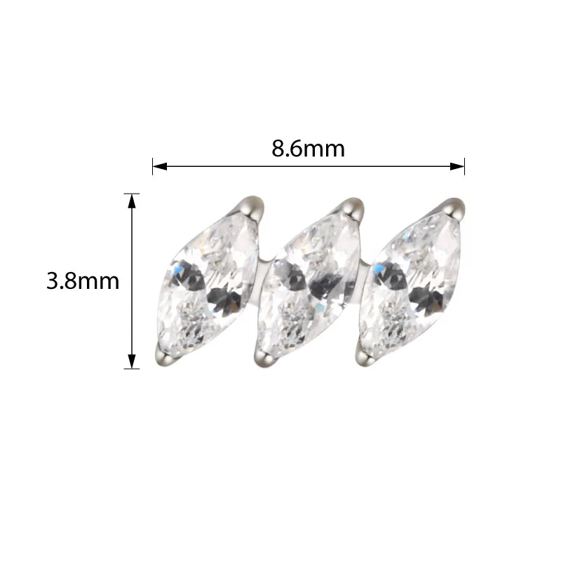 Titanium Ring Diagonal Marquise