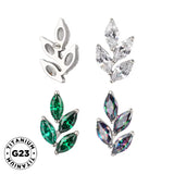 Titanium Ring Leaf Shape