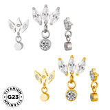 Titanium Ring Marquise Bezel