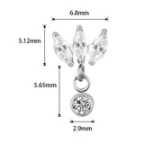 Titanium Ring Marquise Bezel