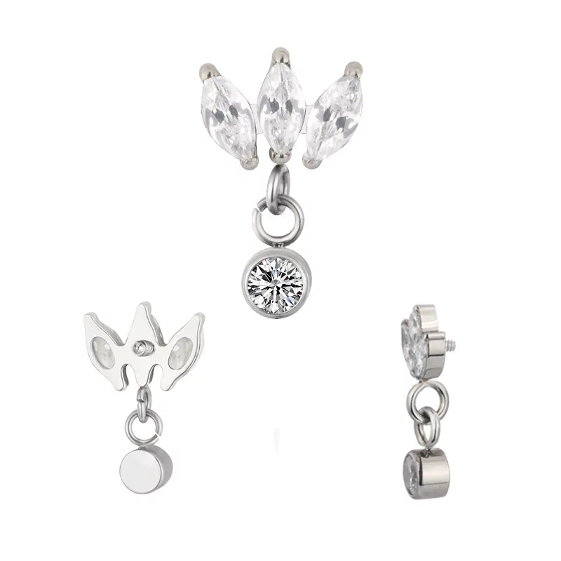 Titanium Ring Marquise Bezel