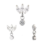 Titanium Ring Marquise Bezel