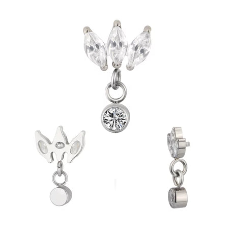 Titanium Ring Marquise Bezel