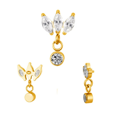 Titanium Ring Marquise Bezel