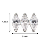 Titanium Ring Parallel Marquise