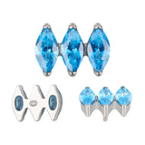 Titanium Ring Parallel Marquise