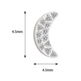 Titanium Ring Paved Moon