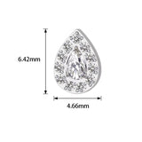 Titanium Ring Paved Pear