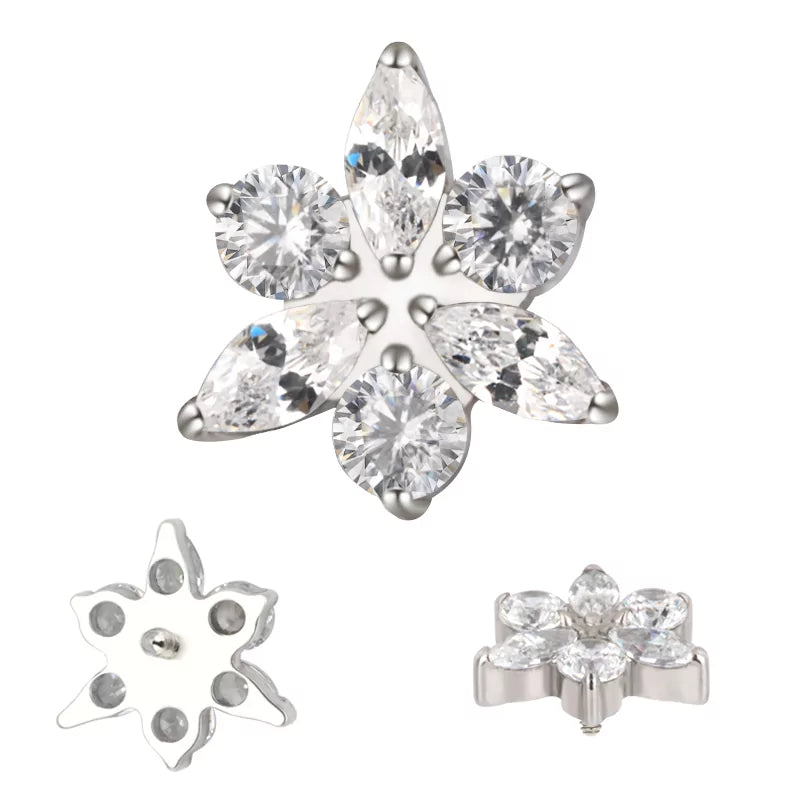 Titanium Ring Star Flower