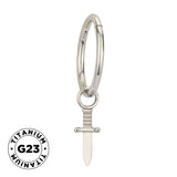 Titanium Ring Sword Dangle