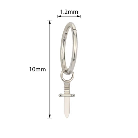 Titanium Ring Sword Dangle