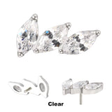 Titanium Ring Tips 3 Prong Curved Fan