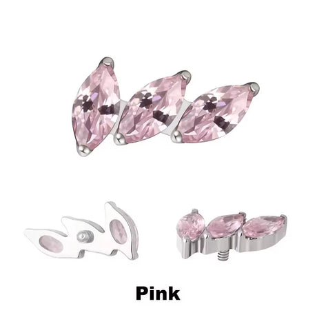 Titanium Ring Tips 3 Prong Curved Fan