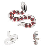 Titanium Ring Tips Paved Snake