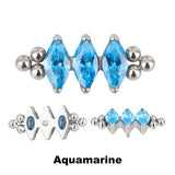 Titanium Ring Tri Bead Bezel