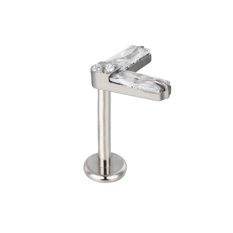 Titanium Ring Twin Rectangle Shape