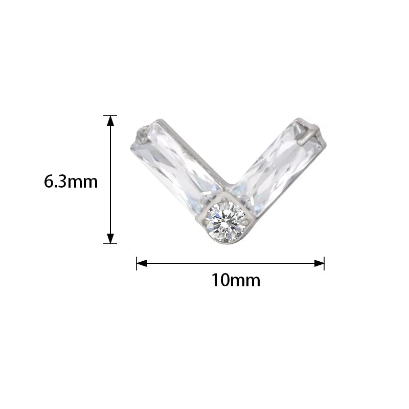 Titanium Ring Twin Rectangle Shape