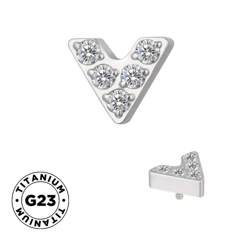 Titanium Ring V Shape