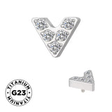 Titanium Ring V Shape